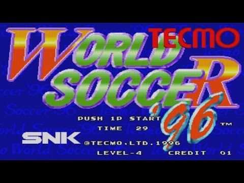 Scène de jeu de Tecmo World Soccer '96 sur NEO GEO