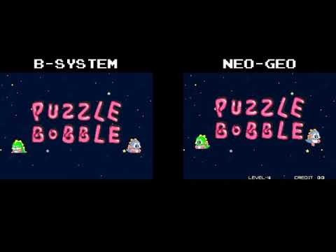 Scène de jeu de Puzzle Bobble sur NEO GEO