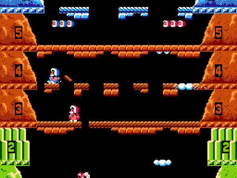 Scène de jeu de Ice Climber  sur Nintendo NES