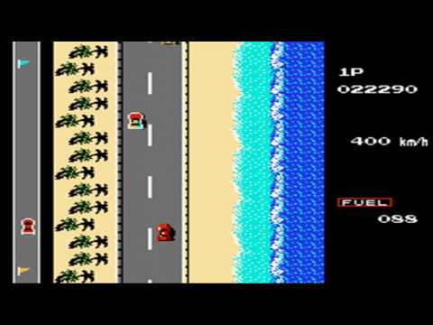 Screen de Road Fighter sur Nintendo NES