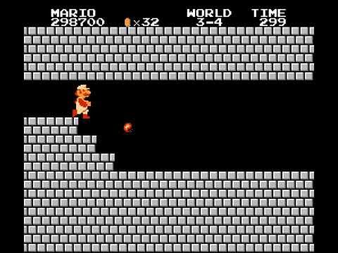 ScĂšne de jeu de Super Mario Bros. sur Nintendo NES
