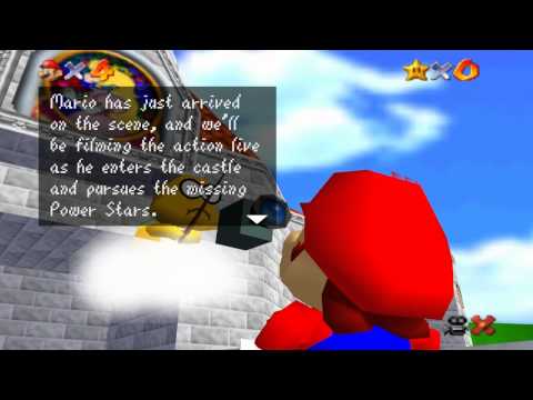Scène de jeu de Super Mario 64 sur Nintendo 64