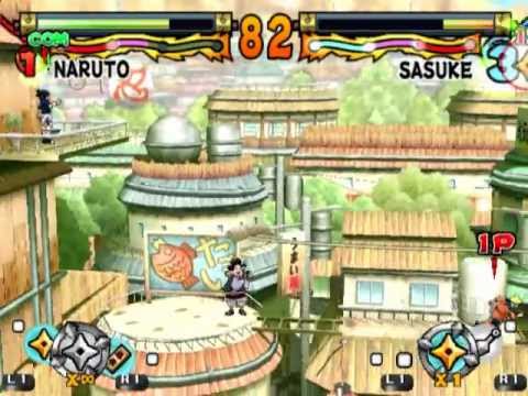 Scène de jeu de Naruto : Ultimate Ninja sur PS2