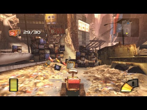 Scène de jeu de Wall-e sur PS2