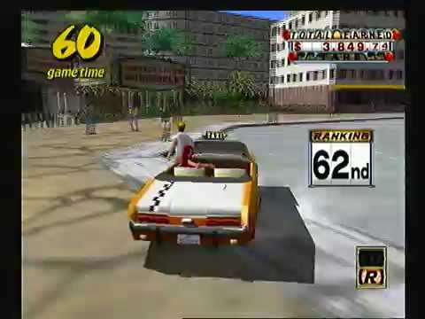 Crazy taxi sur PlayStation 2 PAL