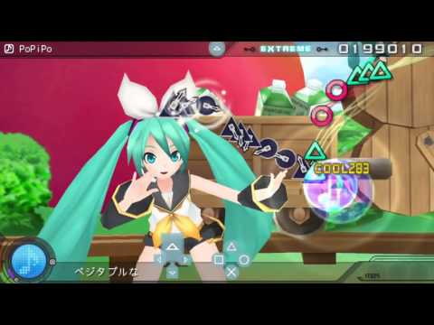 Scène de jeu de Hatsune Miku: Project DIVA 2nd sur PSP