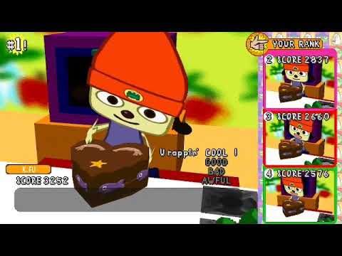 Scène de jeu de PaRappa the Rapper sur PSP