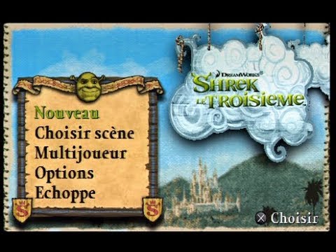 Scène de jeu de Shrek le troisième sur PSP