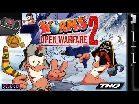 Scène de jeu de Worms: Open Warfare sur PSP
