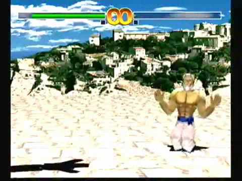 Scène de jeu de Fighter Maker sur PS One