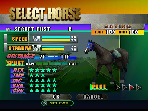 Screen de Gallop Racer sur PS One