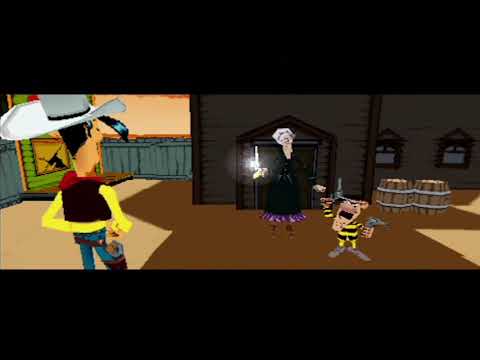 Scène de jeu de Lucky Luke : La Fièvre de l'ouest sur PS One