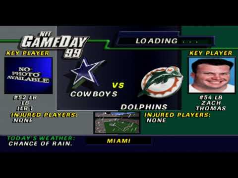 Scène de jeu de NFL GameDay 99 sur PS One