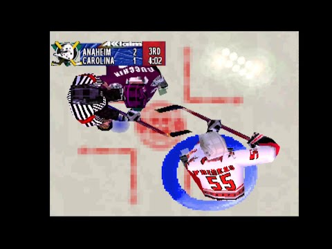 Scène de jeu de NHL Breakaway 98 sur PS One