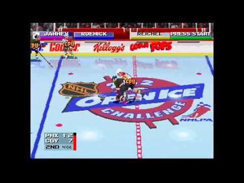 Scène de jeu de NHL Open Ice: 2 on 2 Challenge sur PS One