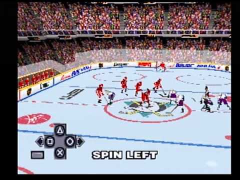 Scène de jeu de NHL PowerPlay '96 sur PS One