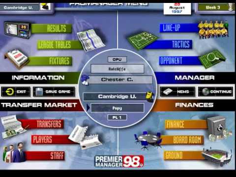 Premier Manager 98 sur Playstation