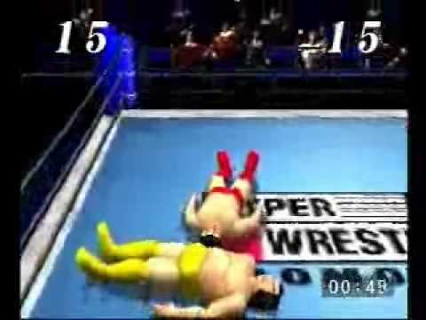 Scène de jeu de Pro Wrestling Sengokuden 2: Kakutou Emaki sur PS One