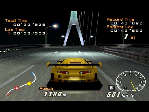 Scène de jeu de Racing Lagoon sur PS One
