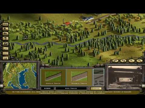 Scène de jeu de Railroad Tycoon II sur PS One
