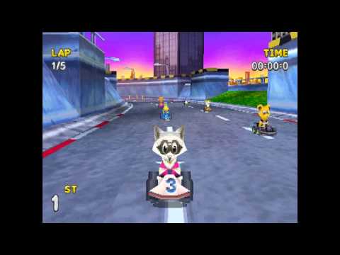 Scène de jeu de Rascal Racers sur PS One