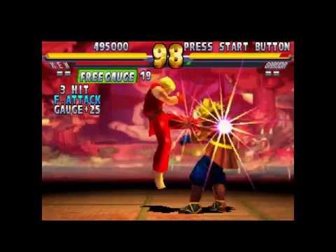 Scène de jeu de Street Fighter EX2 Plus sur PS One
