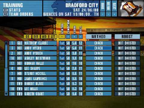 Capture de The FA Premier League Football Manager 2001 sur PS One