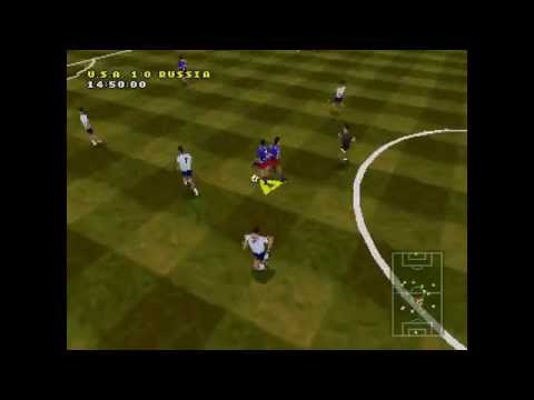 Scène de jeu de VR Soccer 96 sur PS One