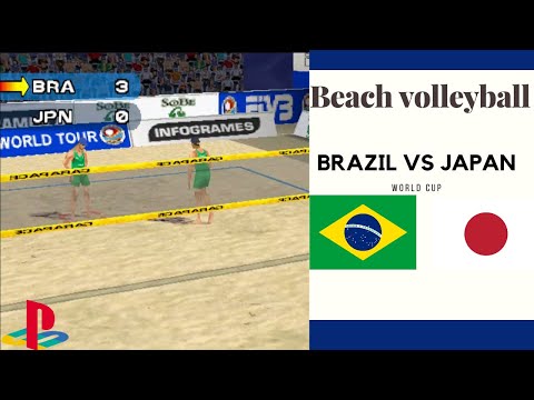 Scène de jeu de Waku Waku Volley sur PS One