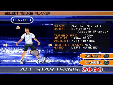 Yannick Noah All Star Tennis 2000 sur Playstation
