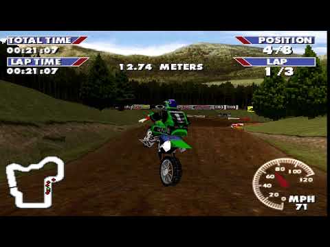 Scène de jeu de Championship Motocross featuring Ricky Carmichael sur PS One