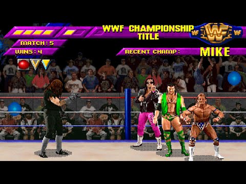 Scène de jeu de WWF WrestleMania: The Arcade Game sur SEGA Saturn