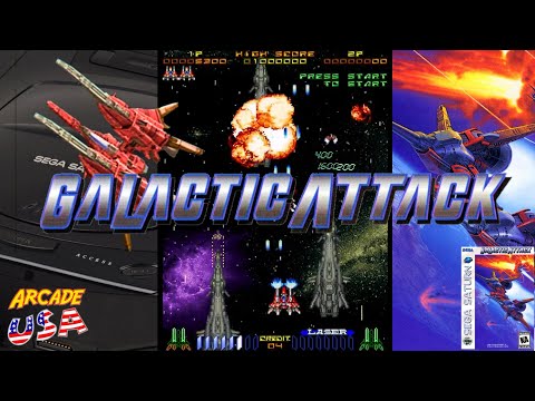 Scène de jeu de Galactic Attack sur SEGA Saturn