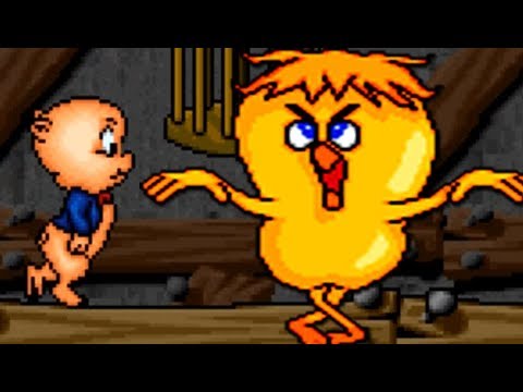Scène de jeu de Porky Pig's Haunted Holiday sur Super Nintendo