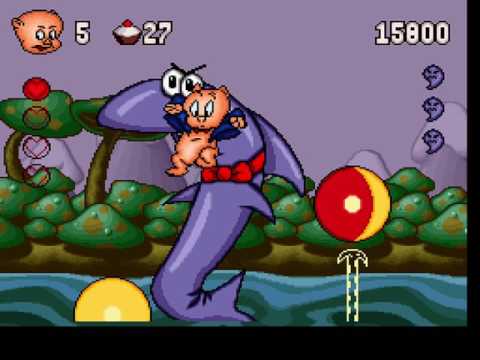Illustration vidéo de Porky Pig's Haunted Holiday sur Super Nintendo