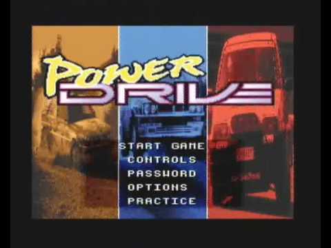 Scène de jeu de Power Drive sur Super Nintendo