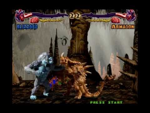 Scène de jeu de Primal Rage sur Super Nintendo