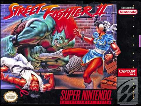 Scène de jeu de Street Fighter II sur Super Nintendo
