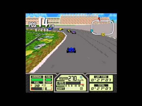 Scène de jeu de Super Indy Champ sur Super Nintendo