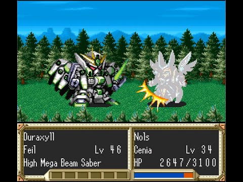 Scène de jeu de Super Robot Taisen EX sur Super Nintendo