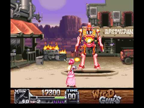 Scène de jeu de Wild Guns sur Super Nintendo