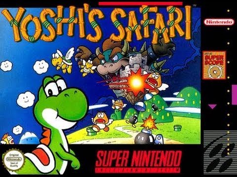 Scène de jeu de Yoshi's Safari sur Super Nintendo