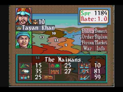 Screen de Genghis Khan II: Clan of the Gray Wolf sur Super Nintendo