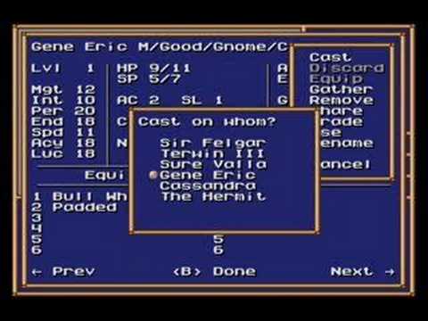 Aperçu du jeu Might and Magic II: Gates to Another World sur Super Nintendo