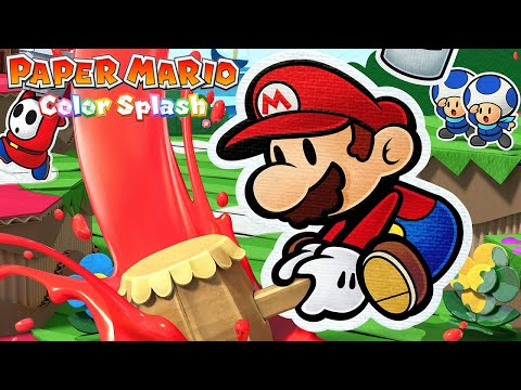 Scène de jeu de Paper Mario Color Splash sur Wii U