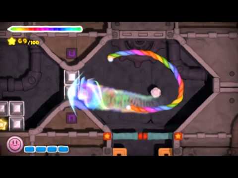 Scène de jeu de Kirby et le Pinceau arc-en-ciel sur Wii U