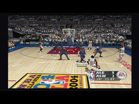 Scène de jeu de NBA Live 2004 sur Xbox