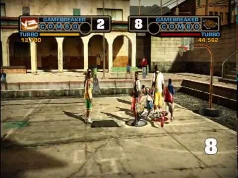 Scène de jeu de NBA Street V3 sur Xbox