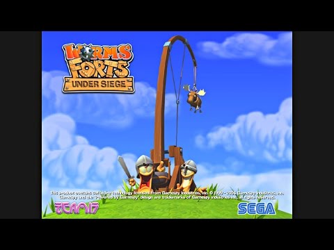 Scène de jeu de Worms Forts: Under Siege sur Xbox
