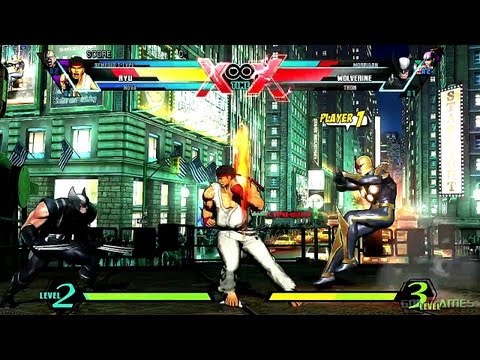 Scène de jeu de Ultimate Marvel vs. Capcom 3 sur Xbox 360